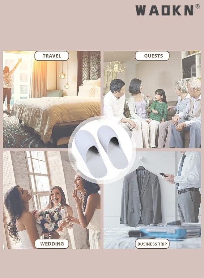 24 أزواج حذاء مسطحة, حذاء سبا عالمية للنساء والرجال, حذاء نصف قابلة للغسيل غير المنزلق, حذاء منزل قابلة لإعادة الاستخدام, حذاء فندق قابل للتصرف بالجملة للضيوف, حذاء إصبع القدم المغلق التنفس, حذاء الزفاف السفر - Image 3